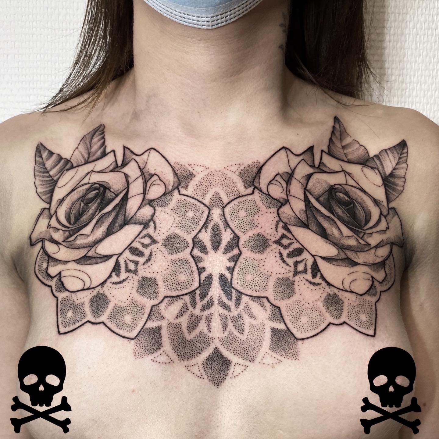 Alain/DotNine, artiste tatoueur de Bethune - composition dot